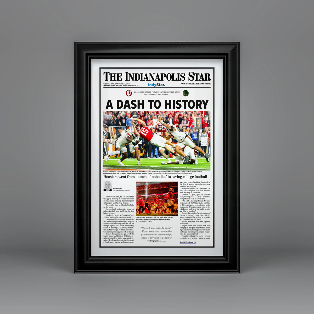 A Dash to History